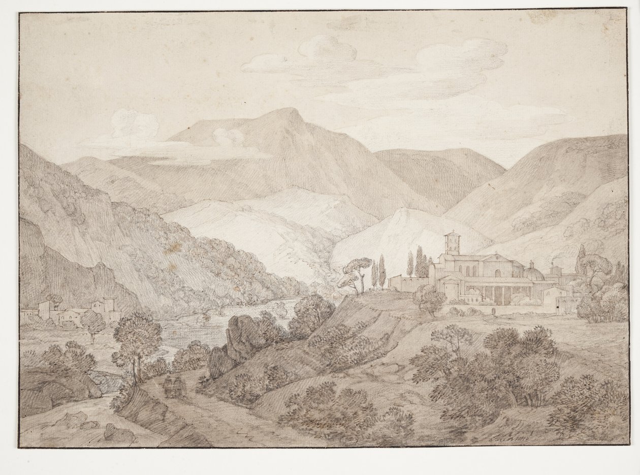 Kapucynerkloster i Spoleto autorstwa J.L. Lund