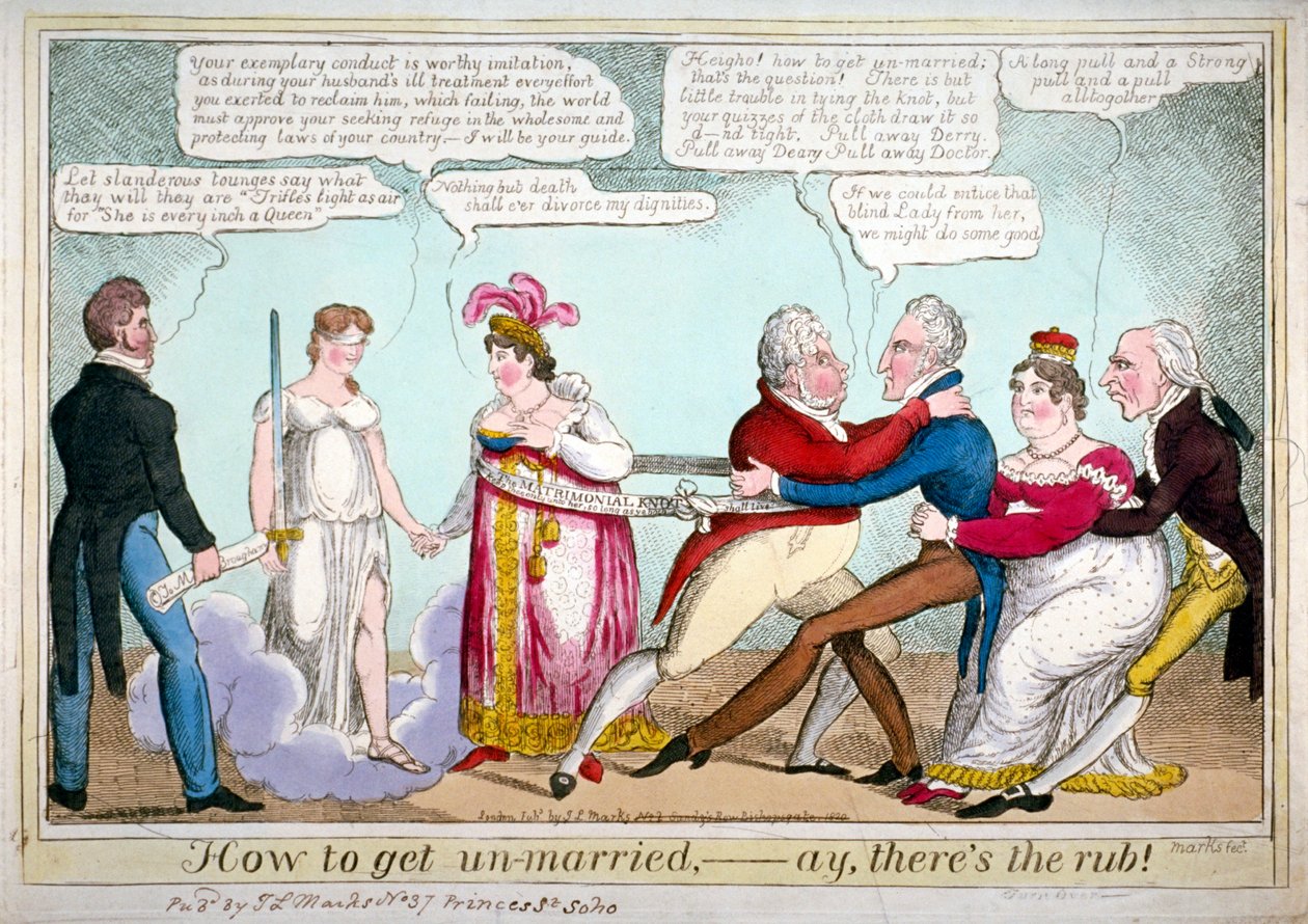 „Jak rozstać się z mężem, tak, w tym problem!”, 1820 autorstwa JL Marks