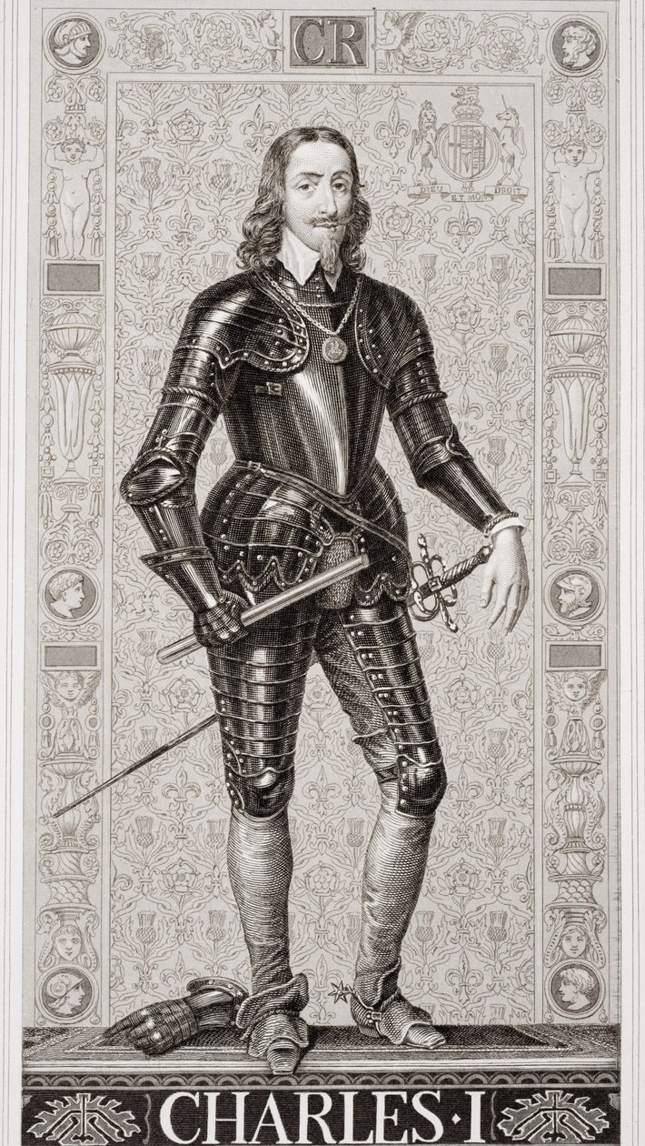 Karol I (1600-49) z „Illustrations of English and Scottish History” Tom I autorstwa J.L. Williams