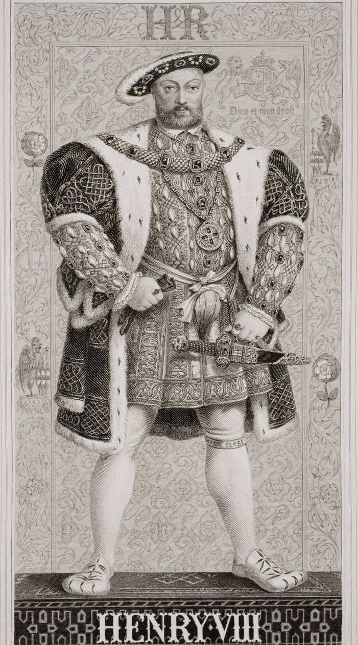 Henryk VIII (1491-1547) z „Ilustracji historii angielskiej i szkockiej” Tom I autorstwa J.L. Williams
