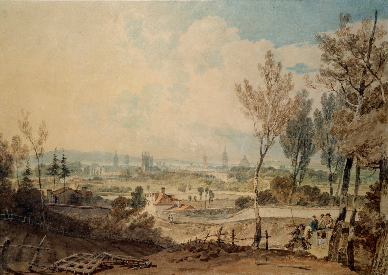 Widok Oksfordu od strony południowej Headington Hill, 1803-1804 autorstwa Joseph Mallord William Turner
