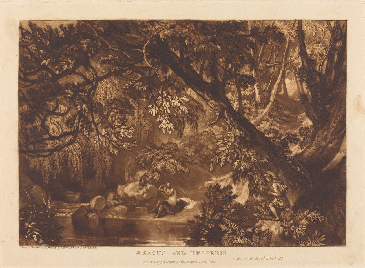 Aesacus i Hesperie, opublikowane w 1816 r. autorstwa Joseph Mallord William Turner