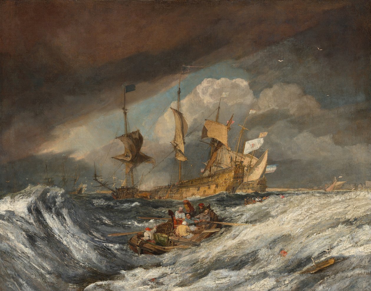 Łodzie niosące kotwice Holenderskim Wojownikom, ok. 1930 r. 1804. autorstwa Joseph Mallord William Turner