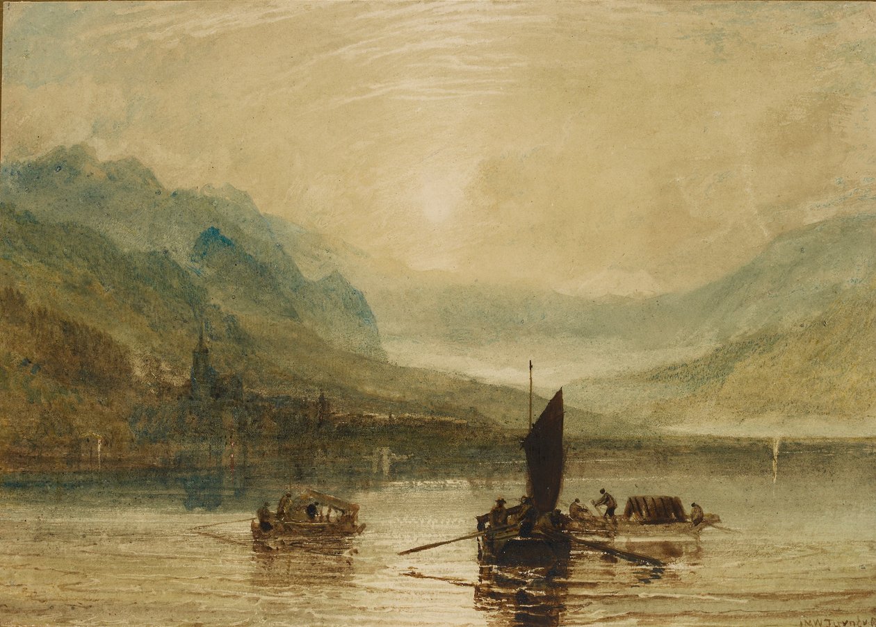 Jezioro Brienz, światło księżyca, 1802-1808 autorstwa Joseph Mallord William Turner