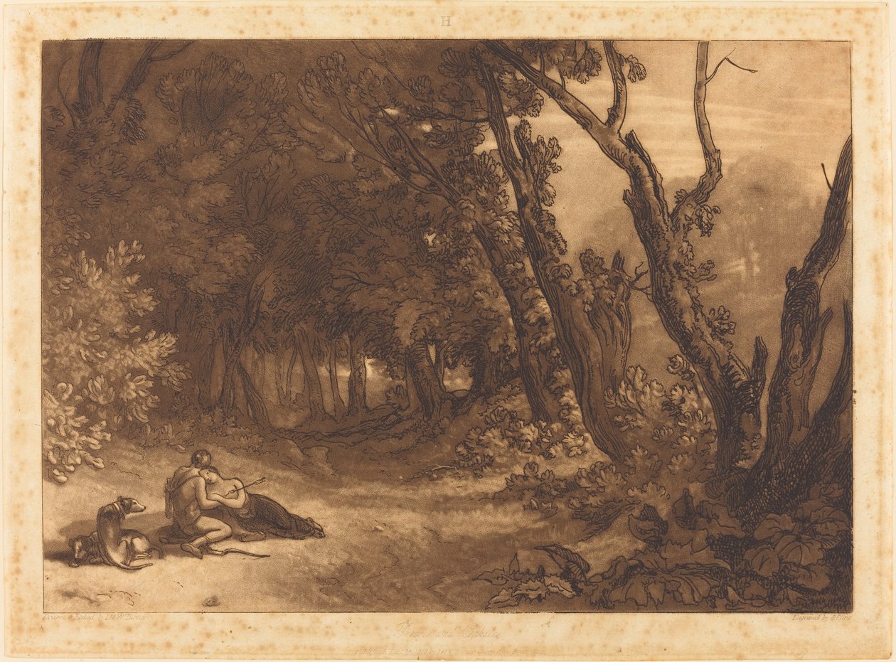 Procris i Cephalus, opublikowane w 1812 r. autorstwa Joseph Mallord William Turner