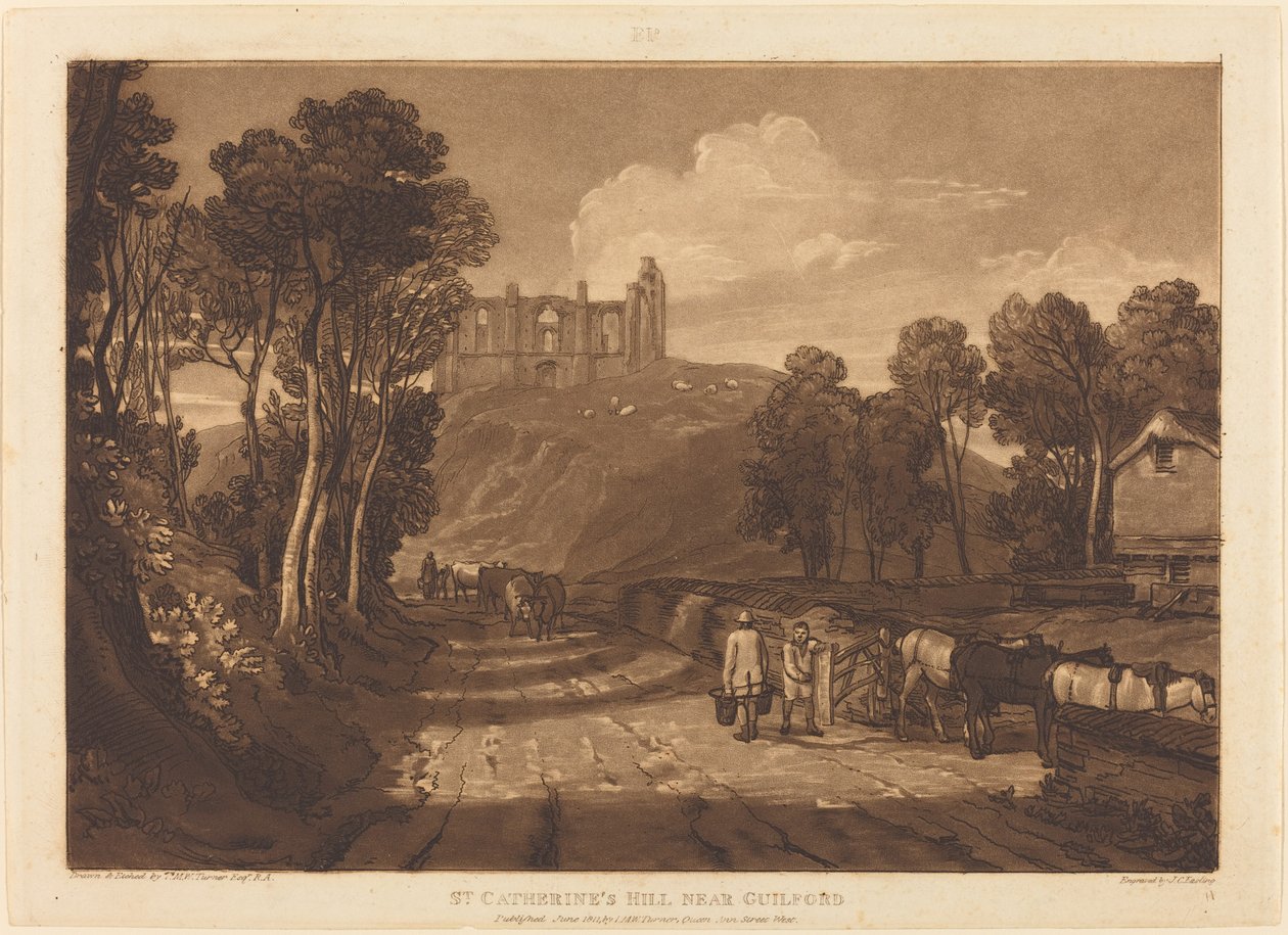 Wzgórze Świętej Katarzyny w pobliżu Guilford, 1811. autorstwa Joseph Mallord William Turner