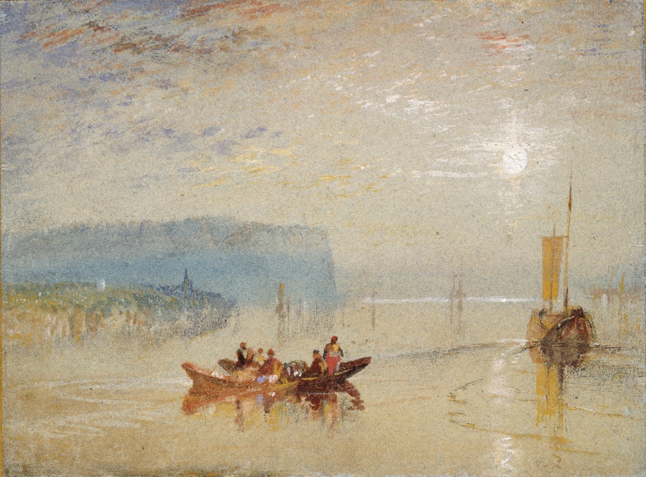 Scena nad Loarą, niedaleko Coteaux de Mauves, ok. 1830 autorstwa Joseph Mallord William Turner