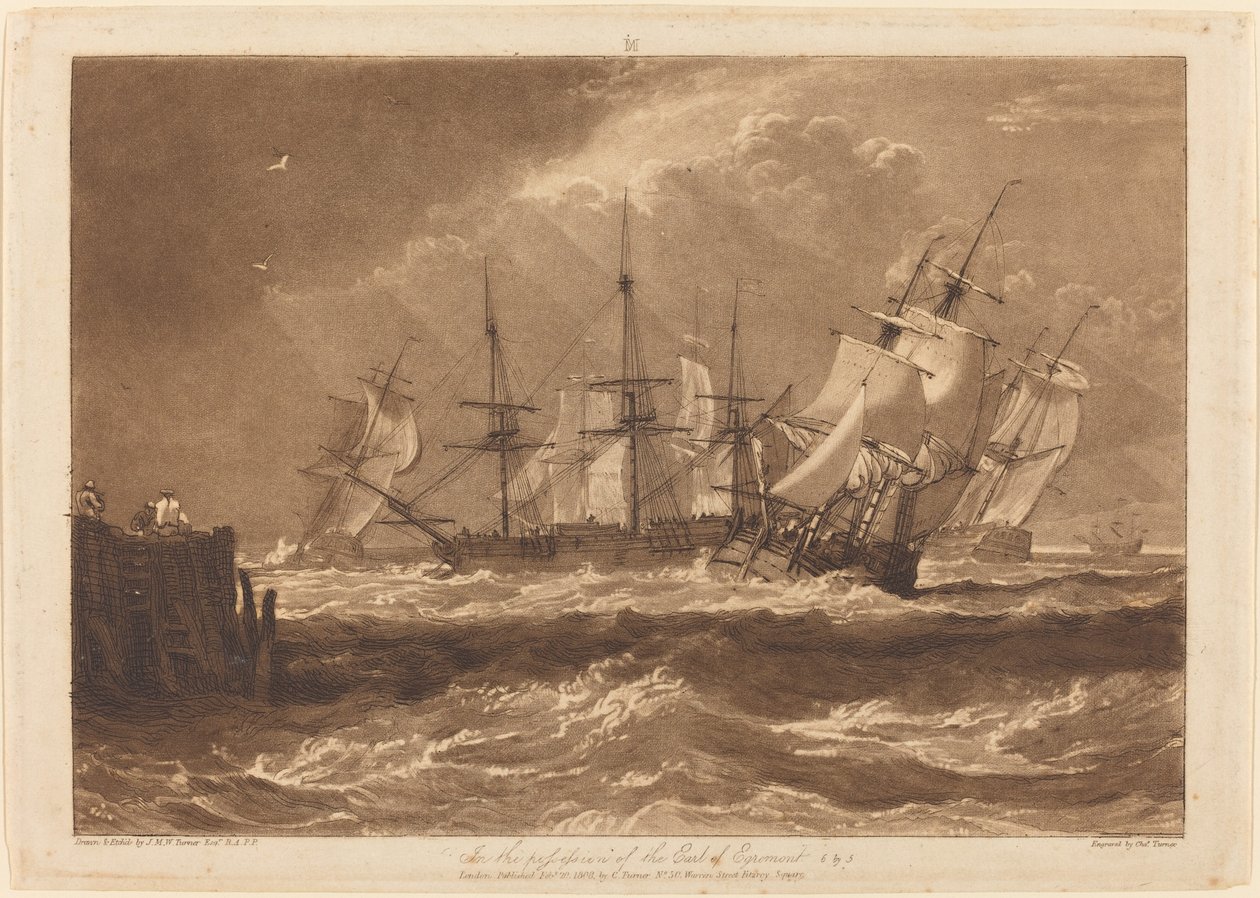 Statki na wietrze, opublikowana w 1808 r. autorstwa Joseph Mallord William Turner