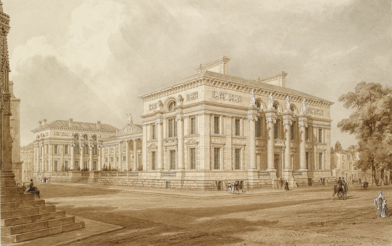 Południowo-wschodni widok na budynek Taylora i galerie uniwersyteckie, XIX wiek autorstwa Joseph Mallord William Turner
