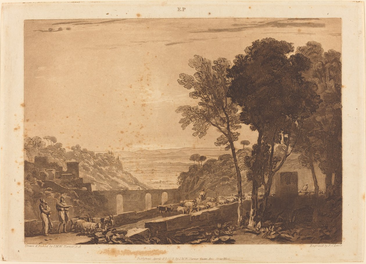Most i kozy, opublikowana w 1812 r. autorstwa Joseph Mallord William Turner