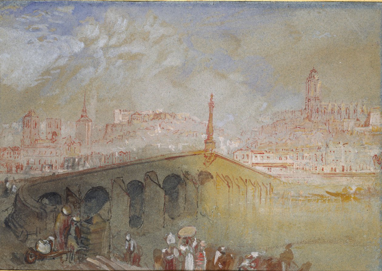Most w Blois: Polana mgły, 1826-1830 autorstwa Joseph Mallord William Turner
