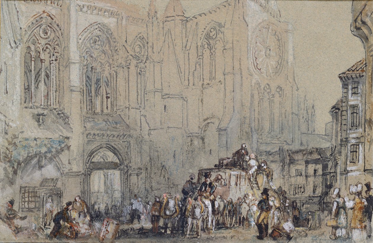 Kościół św. Juliena, Tours, ok. 1830 r. autorstwa Joseph Mallord William Turner