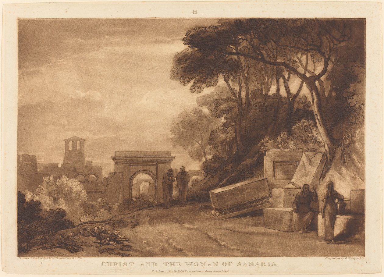 Kobieta z Samarii, opublikowana w 1819 r. autorstwa Joseph Mallord William Turner