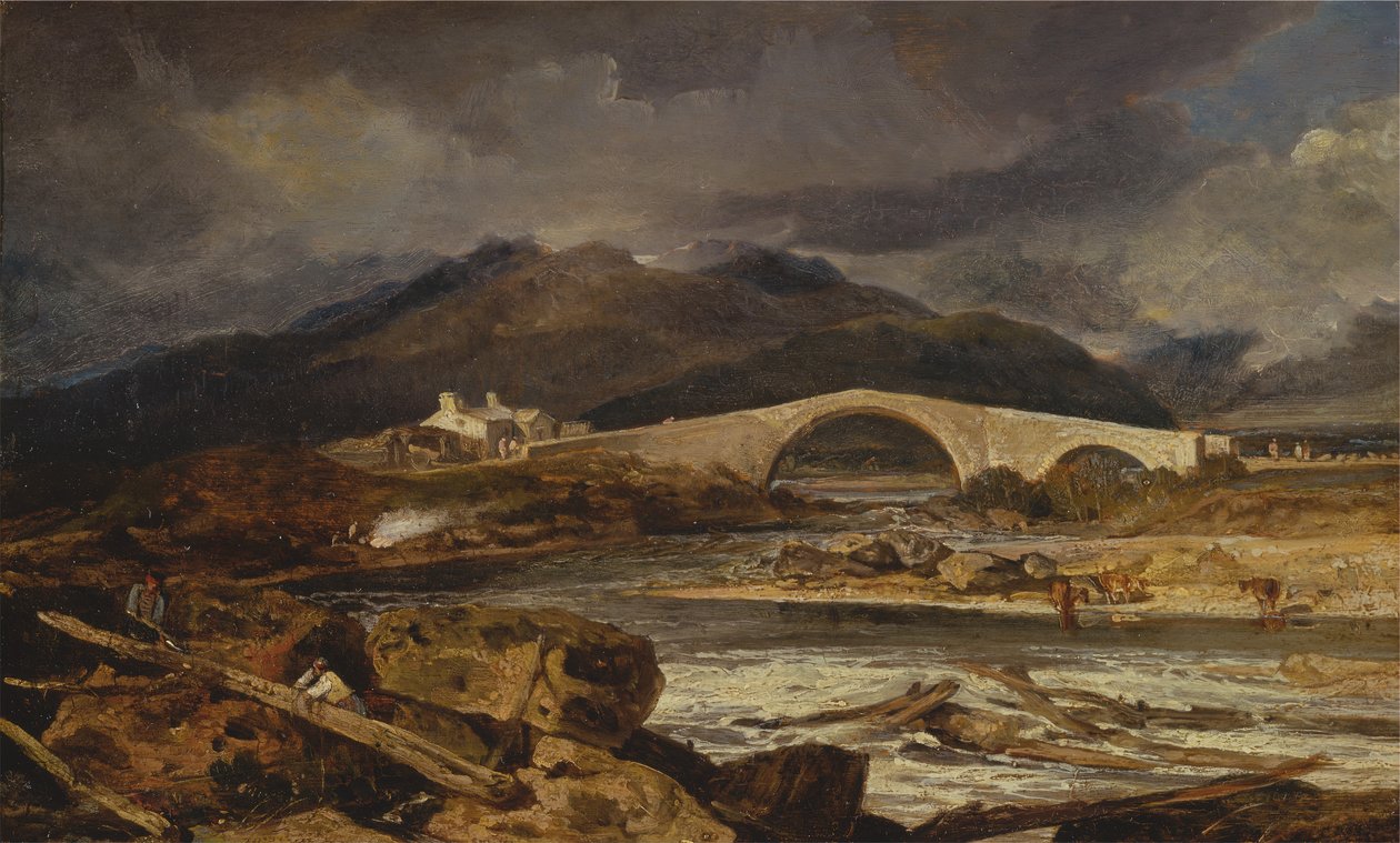 Most Tummel, Perthshire, w latach 1802-1803. autorstwa Joseph Mallord William Turner