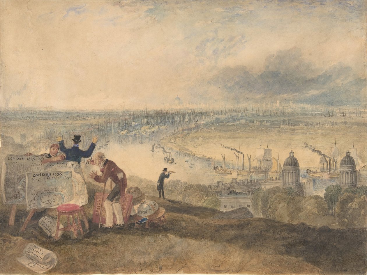Widok Londynu z Greenwich, 1825. autorstwa Joseph Mallord William Turner