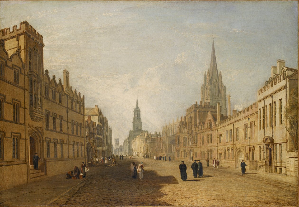 Widok na High Street, Oxford, 1809-1810 autorstwa Joseph Mallord William Turner