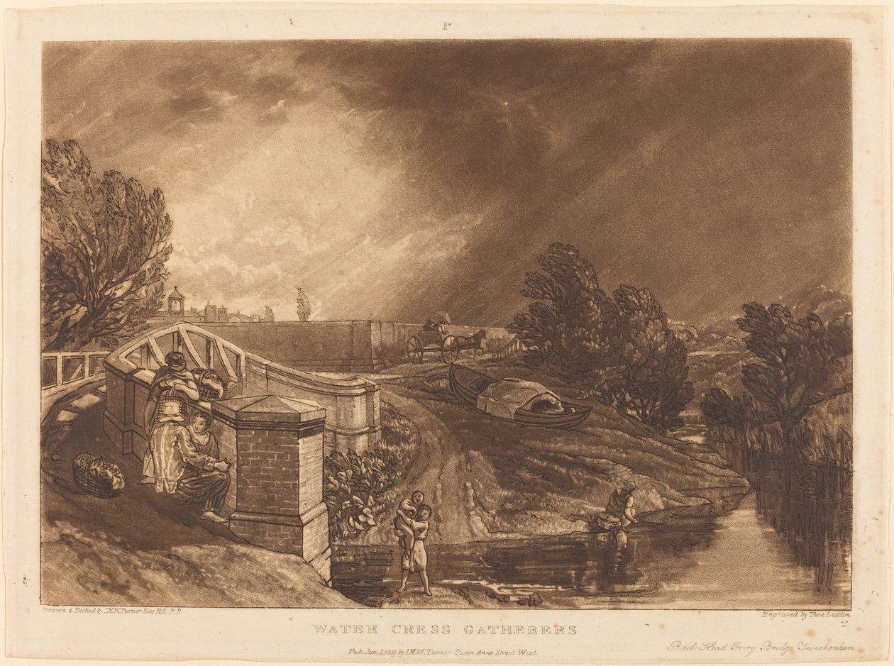 Zbieracze rukwi wodnej, opublikowana w 1819 r. autorstwa Joseph Mallord William Turner