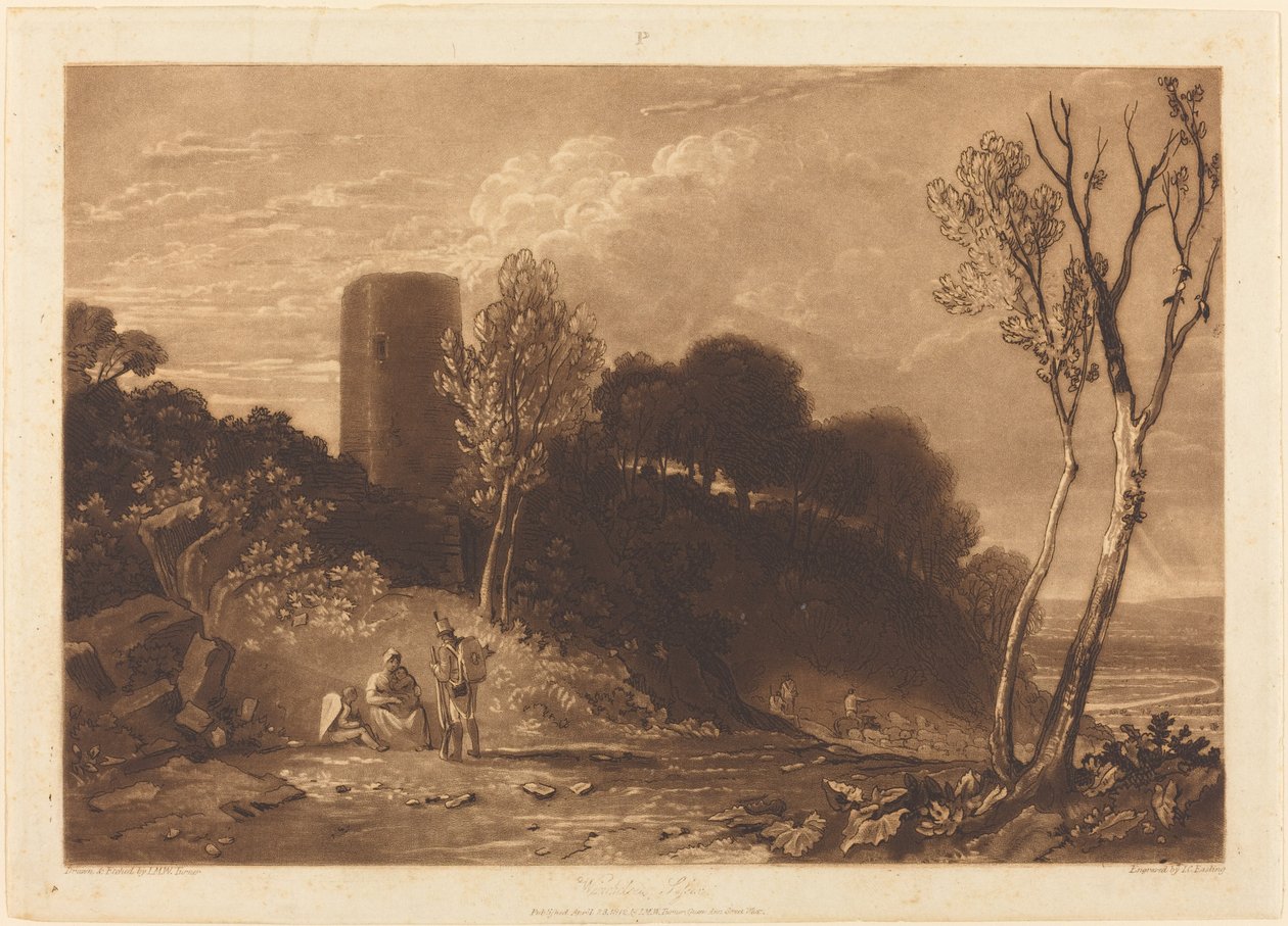 Winchelsea, Sussex, opublikowana w 1812 r. autorstwa Joseph Mallord William Turner