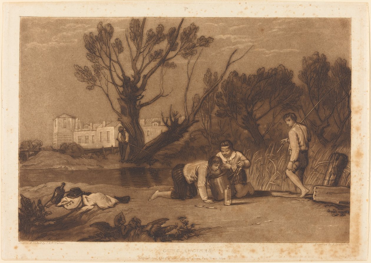 Młodzi wędkarze, opublikowana w 1811 r. autorstwa Joseph Mallord William Turner