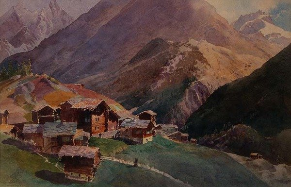Zermatt z Platten autorstwa J.M. Donne