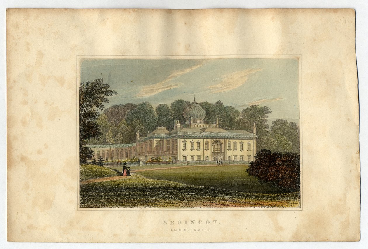 Sezincote House, Gloucester, 1823 (członkowie Colout) autorstwa J.P. Neale