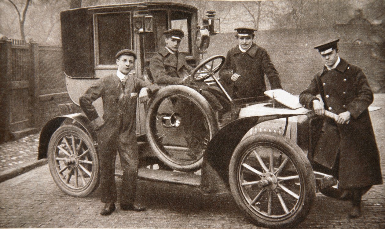 Pierwsza taksówka w Liverpoolu, Merseyside, 1906 autorstwa JP Wood