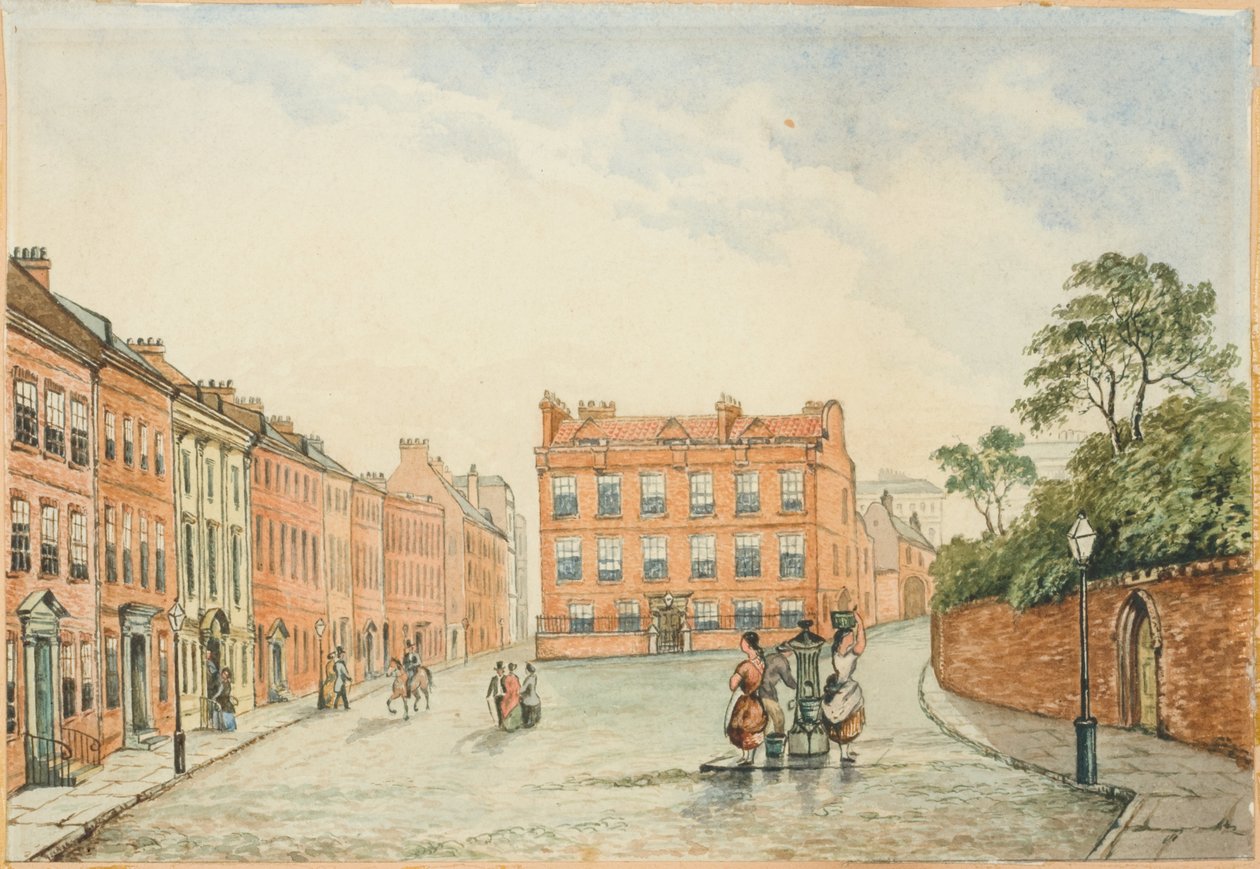 Cross House z pompą Vicars, farba do karoserii Newcastle, ołówek i toaleta na pokładzie autorstwa J.R. Dewar