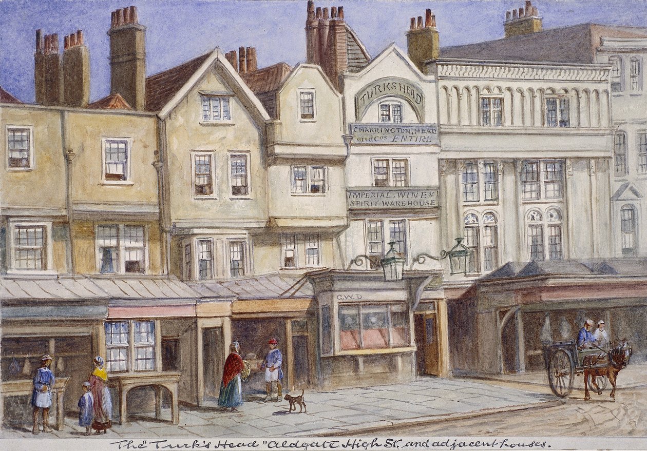Aldgate High Street, Londyn, 1869 autorstwa JT Wilson