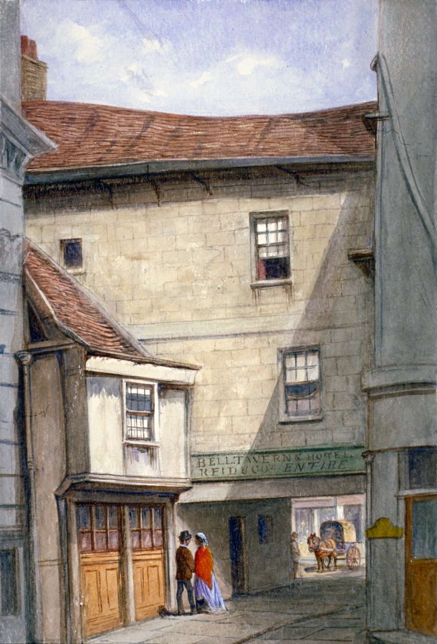 Bell Tavern, Addle Hill, Londyn, 1868 r. autorstwa JT Wilson