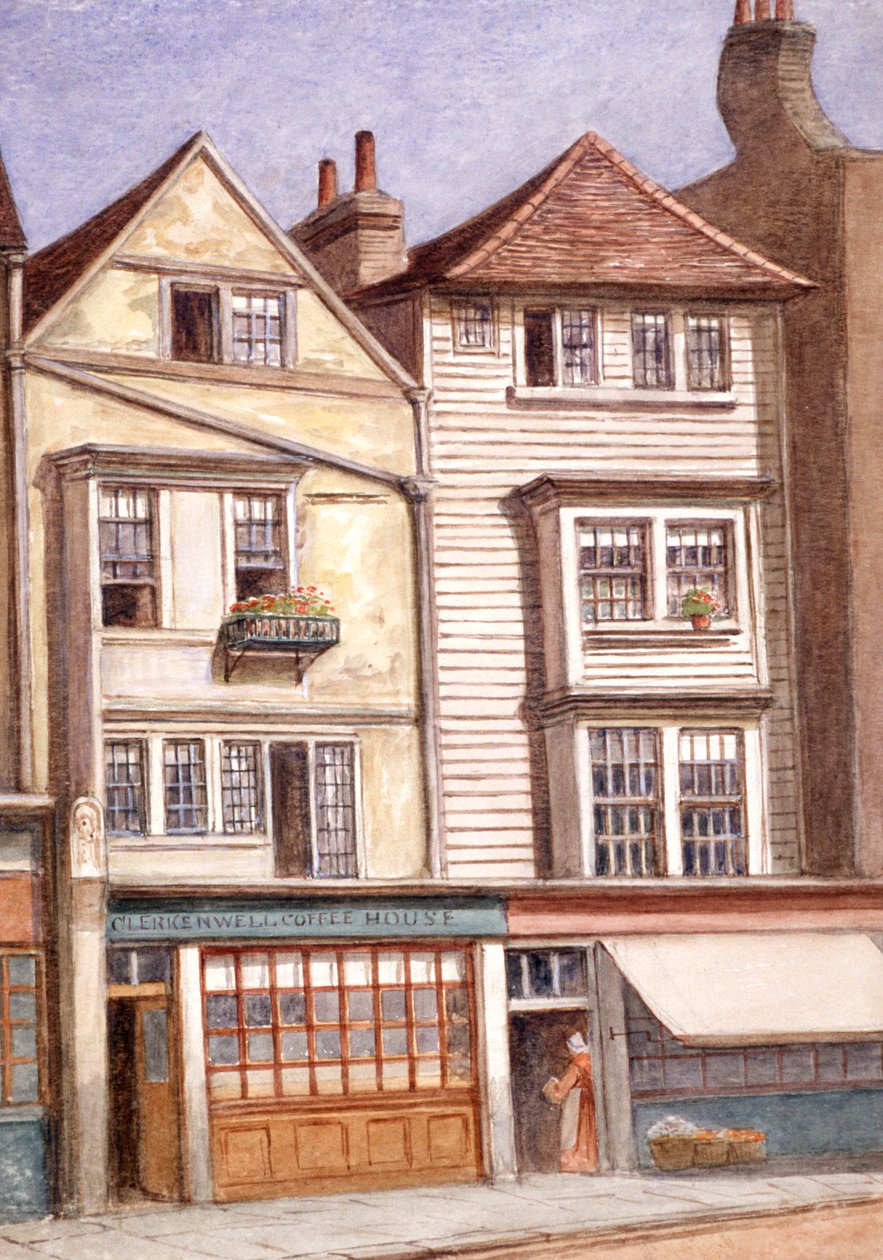 Clerkenwell Coffee House, Clerkenwell Green, Finsbury, Londyn, 1871 autorstwa JT Wilson