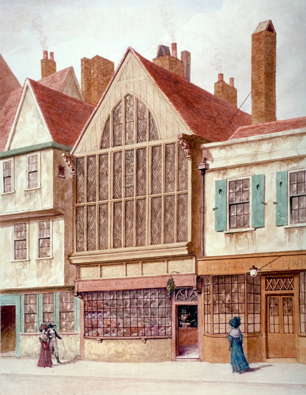 Widok Trinity Hall, Aldersgate Street, City of London, 1780. autorstwa JT Wilson