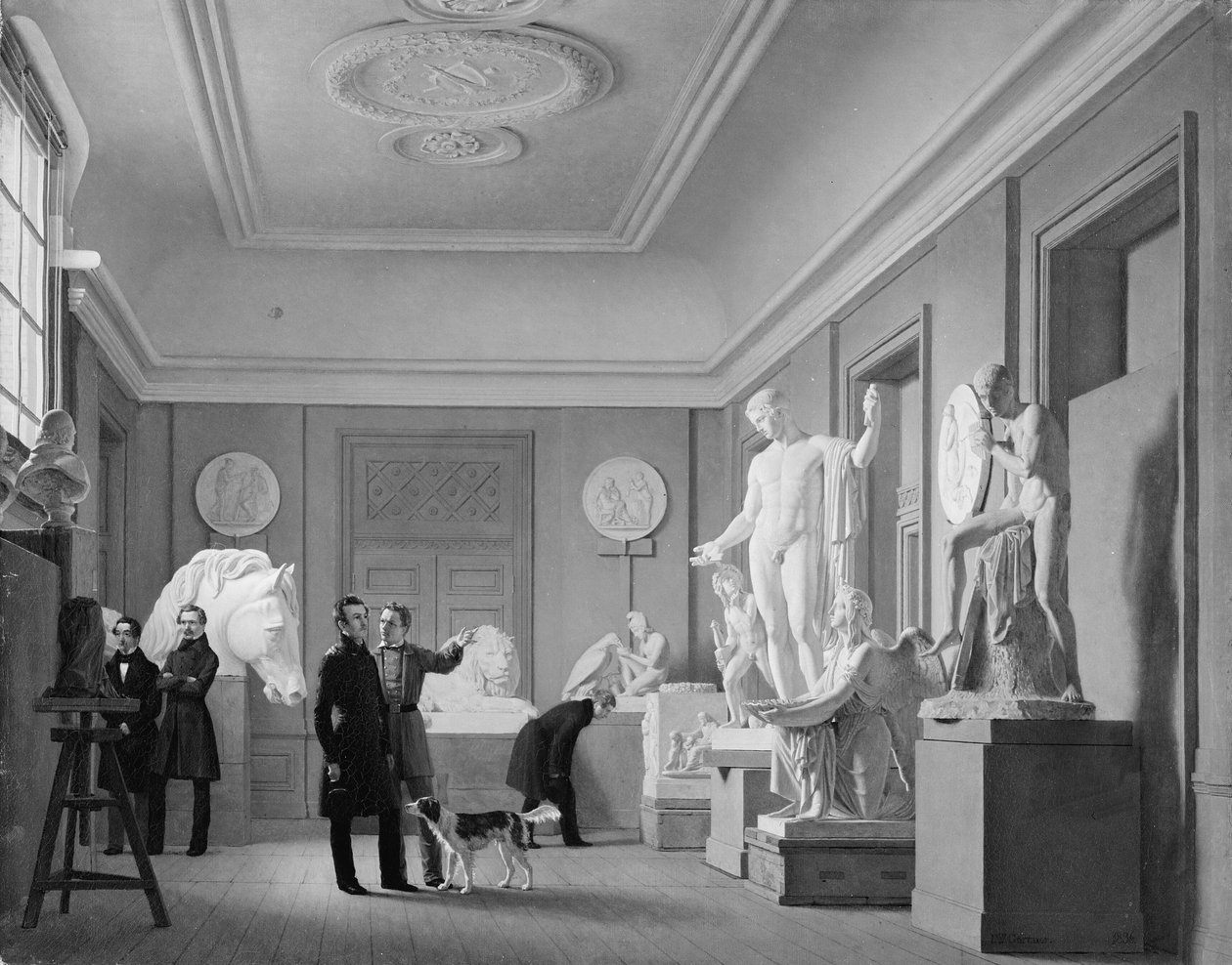 Pracownia Thorvaldsena w Królewskiej Akademii Sztuk Pięknych w Kopenhadze autorstwa J.V. Gertner