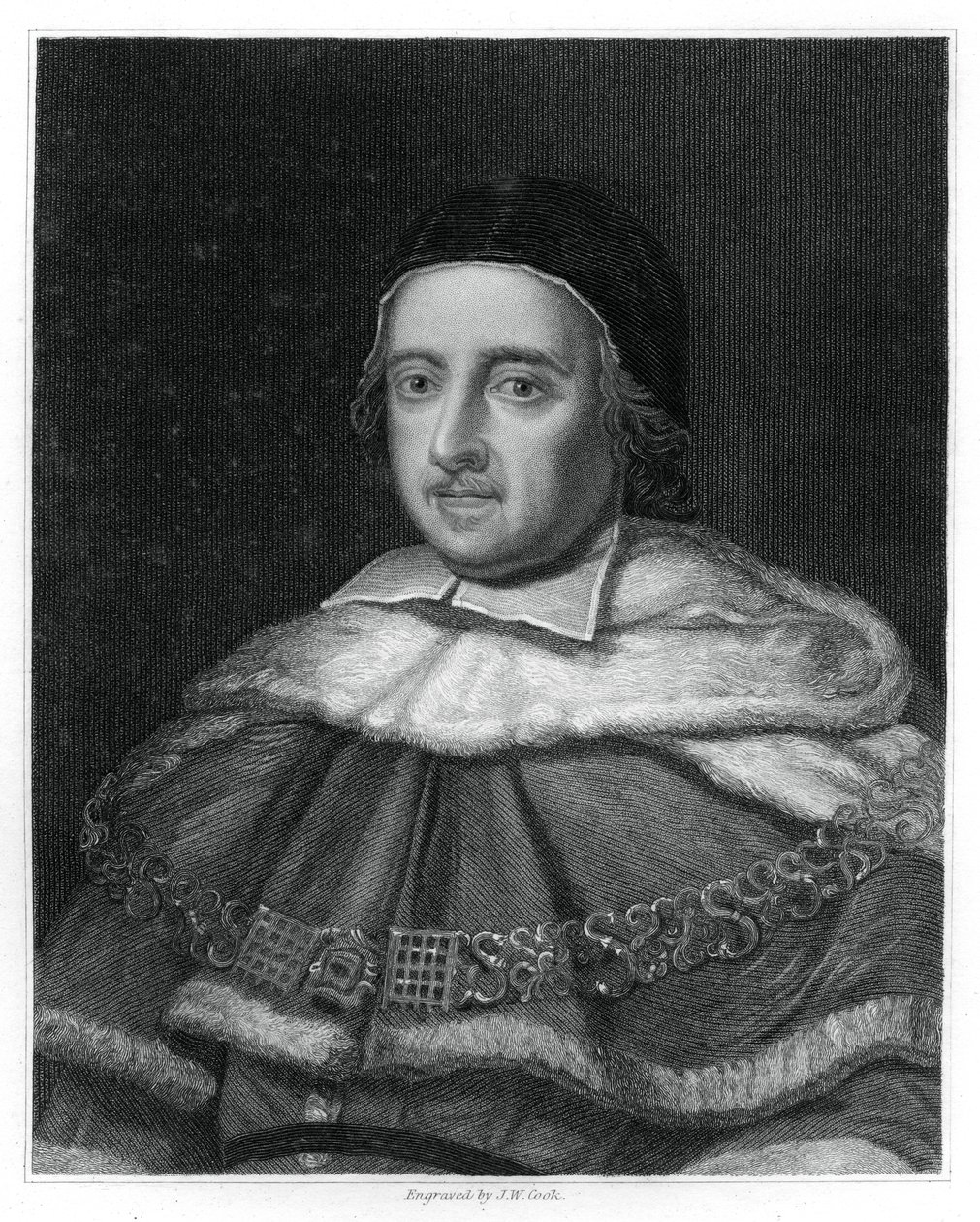 Sir Matthew Hale, Lord Naczelny Sędzia Anglii, 1834. autorstwa J.W. Cook