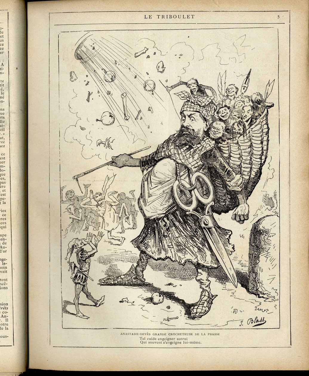 Ilustracja J. Blassa (1847-1892) w Le Triboulet autorstwa J. (1847 1892) Blass