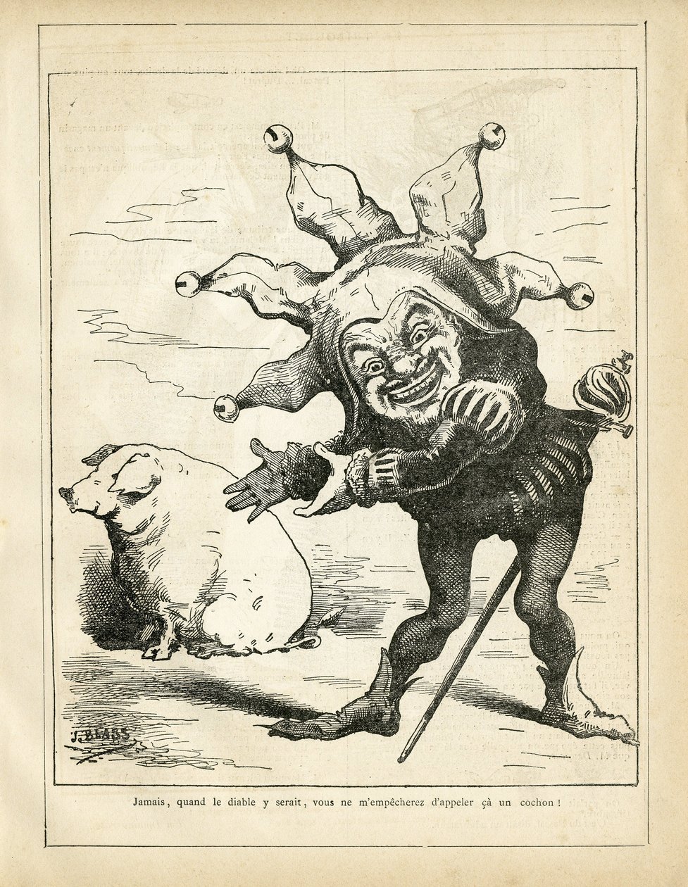 Ilustracja J. Blassa (1847-1892) w Le Triboulet autorstwa J. (1847 1892) Blass