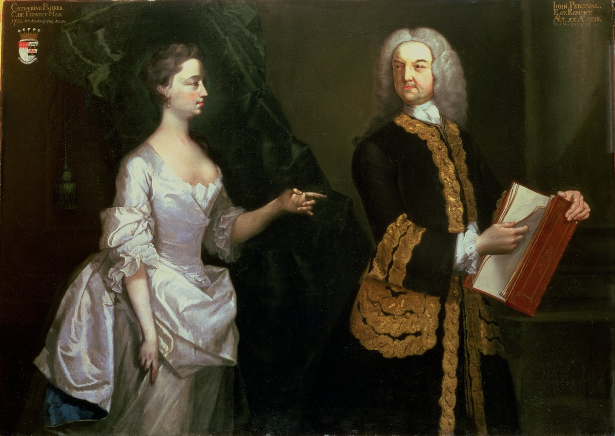 Portret Sir Johna Percevala, 1. hrabiego Egmont autorstwa J. Aberry