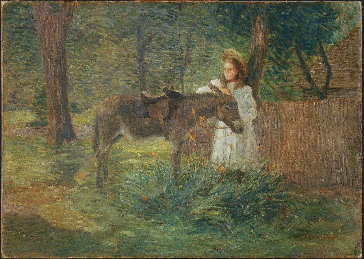 Po przejażdżce / Odwiedziny u sąsiadów autorstwa J. Alden Weir