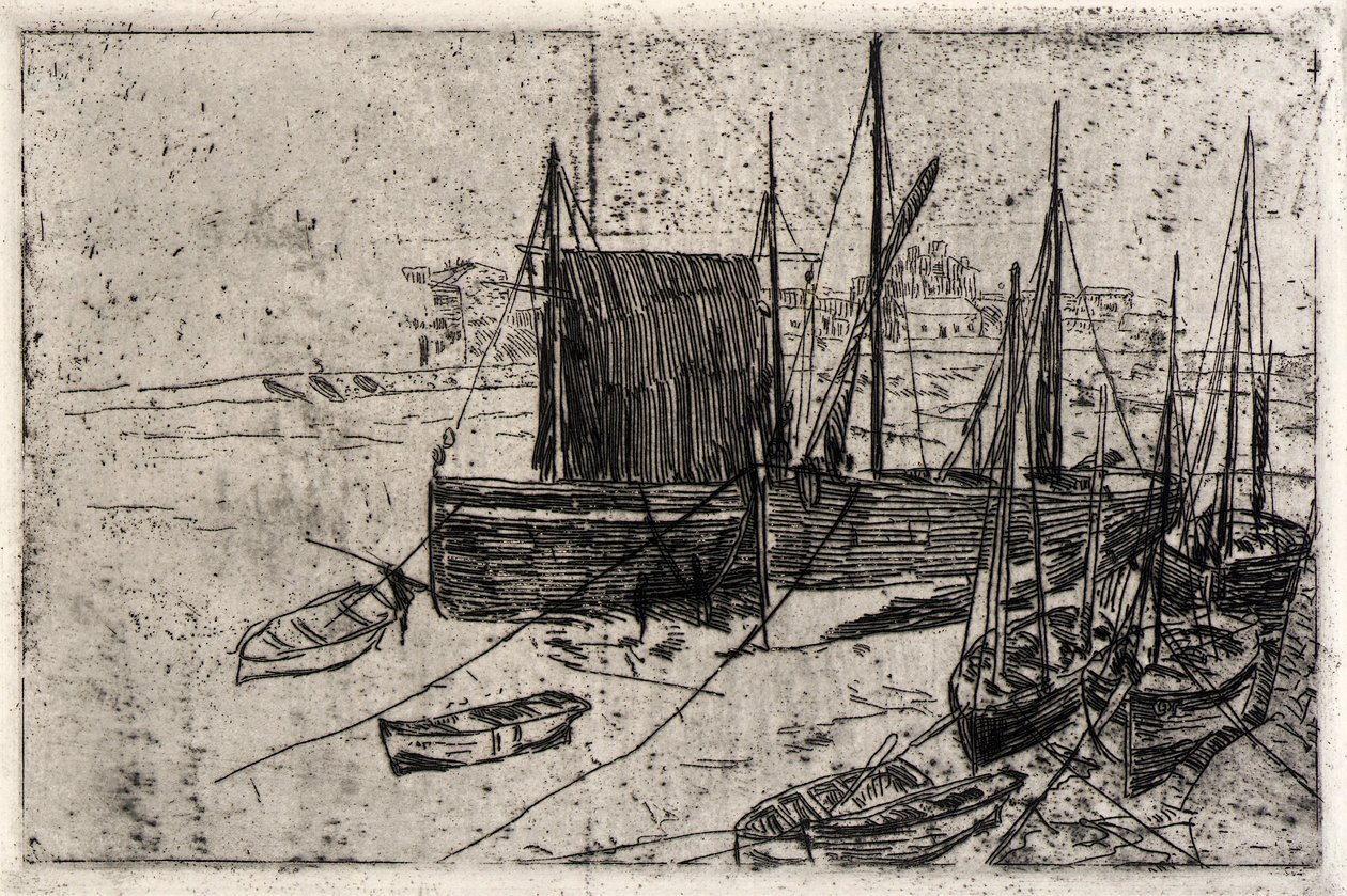 Łodzie w Port Erin - Wyspa Man autorstwa J. Alden Weir