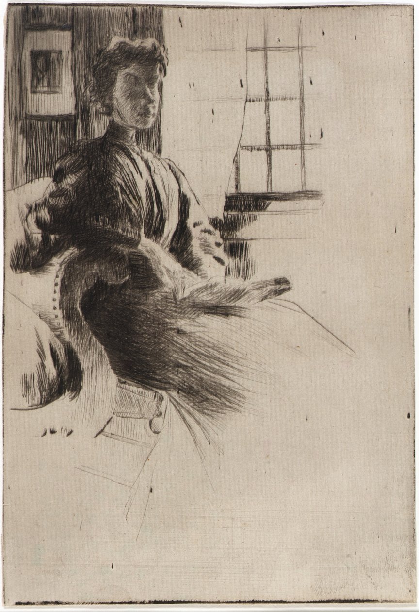 Przy oknie autorstwa J. Alden Weir
