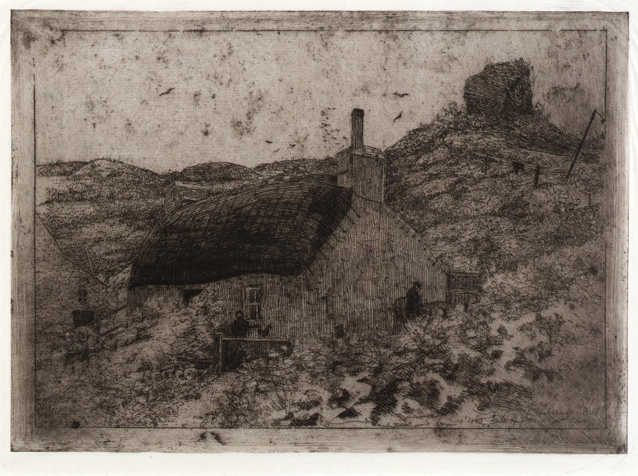 Chata rybaka na wzgórzu - Wyspa Man autorstwa J. Alden Weir