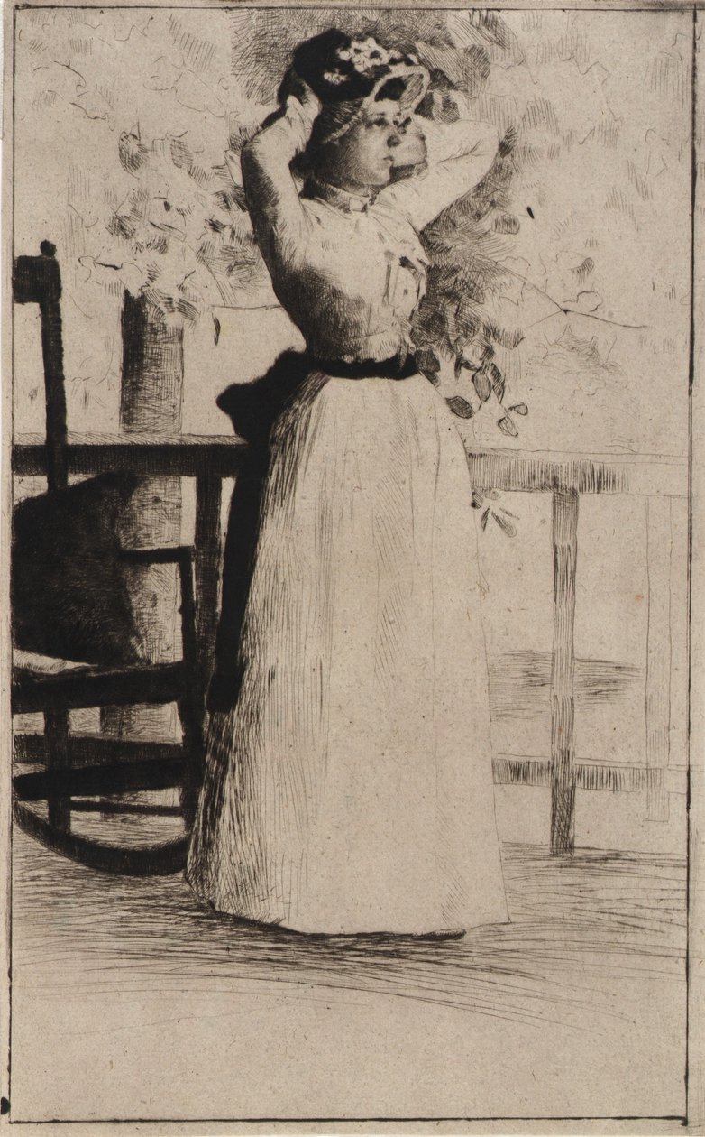 Portret panny Hoe autorstwa J. Alden Weir