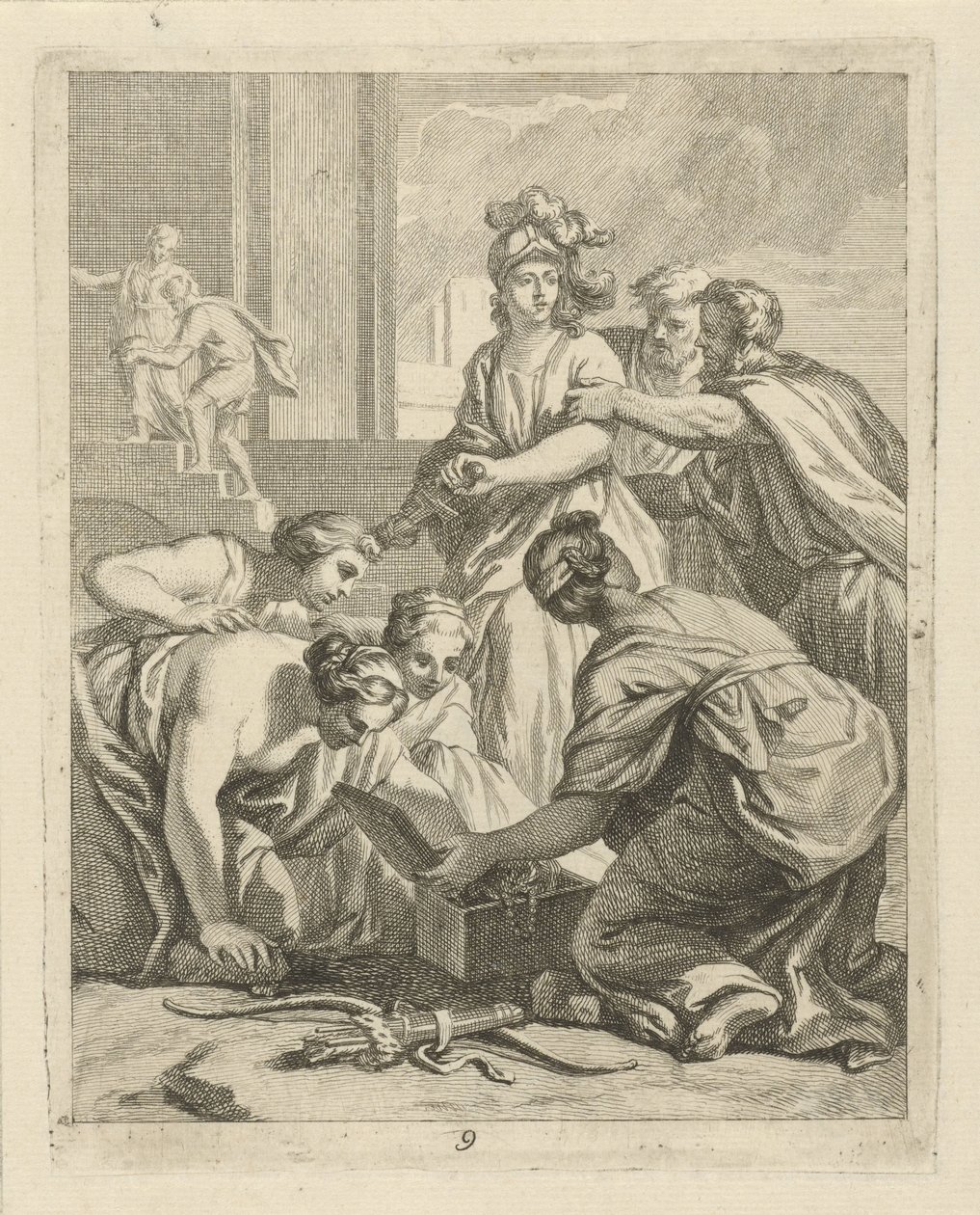 Achilles i córki Likomedesa Sceny z życia Achillesa (tytuł serii) Vitam et mortem Achilli (tytuł serii) autorstwa J. Alexander Janssens