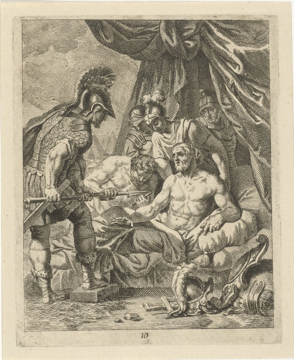 Achilles leczy Telephos Sceny z życia Achillesa (tytuł serii) Vitam et mortem Achilli (tytuł serii) autorstwa J. Alexander Janssens