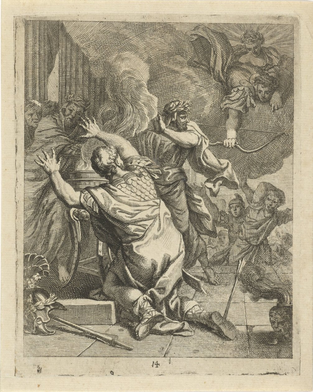 Śmierć Achillesa Sceny z życia Achillesa (tytuł serii) Vitam et mortem Achilli (tytuł serii) autorstwa J. Alexander Janssens