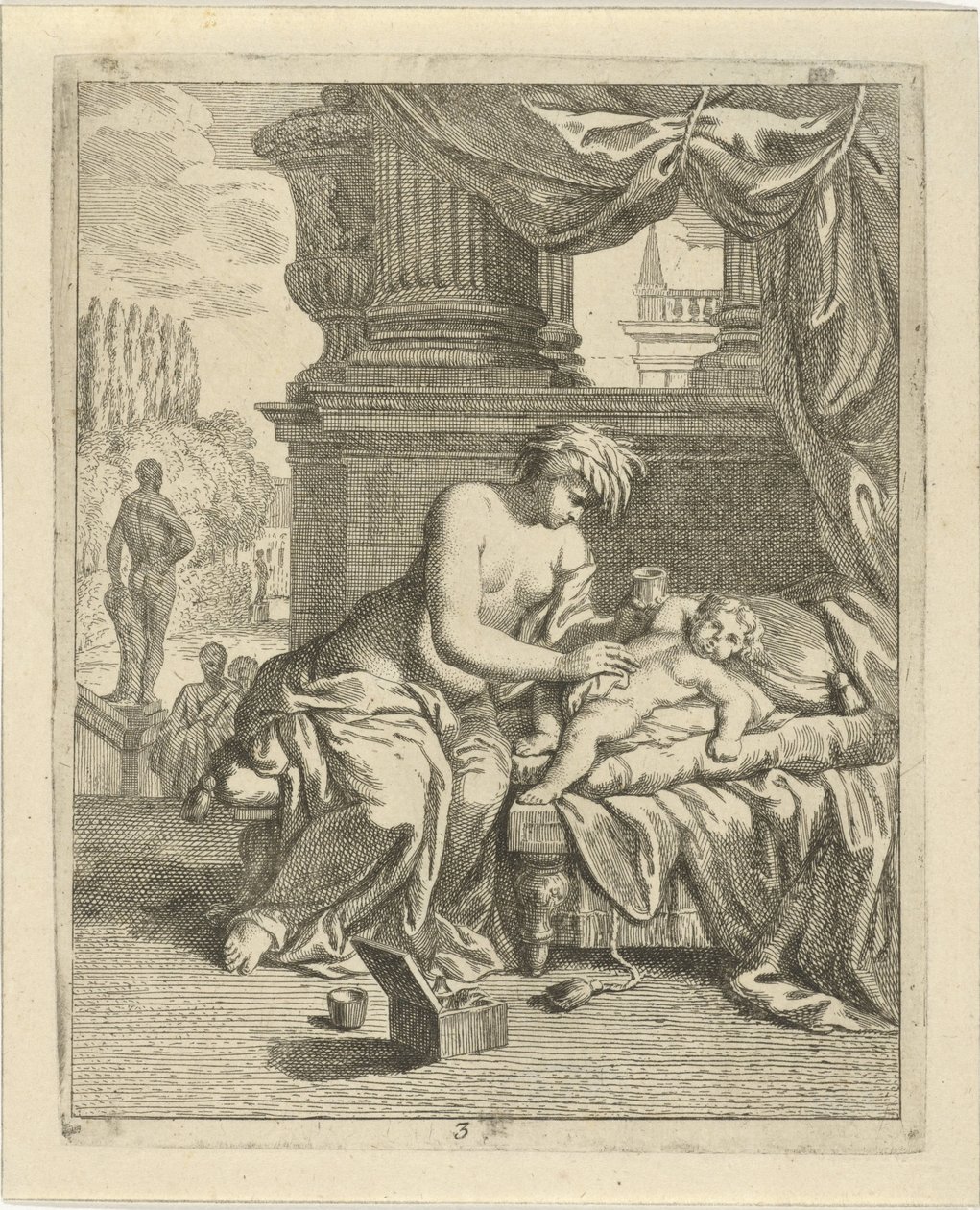Thetis rozmazuje Achillesa ambrozją Sceny z życia Achillesa (tytuł serii) Vitam et mortem Achilli (tytuł serii) autorstwa J. Alexander Janssens