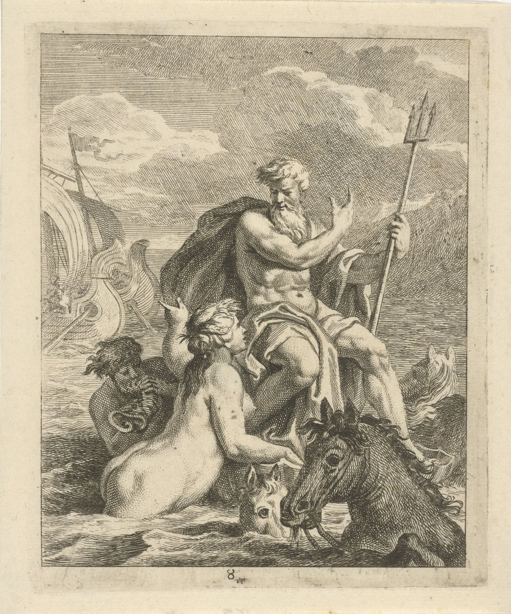 Pejzaż morski z Tetydą i Neptunem Sceny z życia Achillesa (tytuł serii) Vitam et mortem Achilli (tytuł serii) autorstwa J. Alexander Janssens
