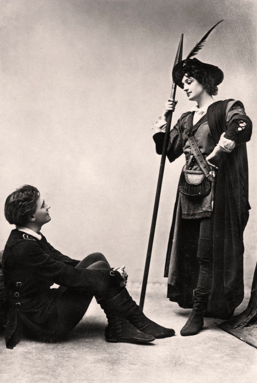 Lilian Braithwaite 1873-1948 i Henry Ainley 1875-1945, 1907. autorstwa J. Beagles and Co.