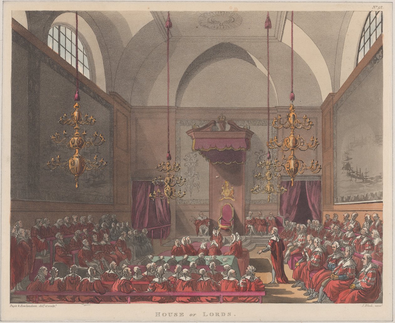 Izba Lordów, 1808., 1808. autorstwa J. Bluck