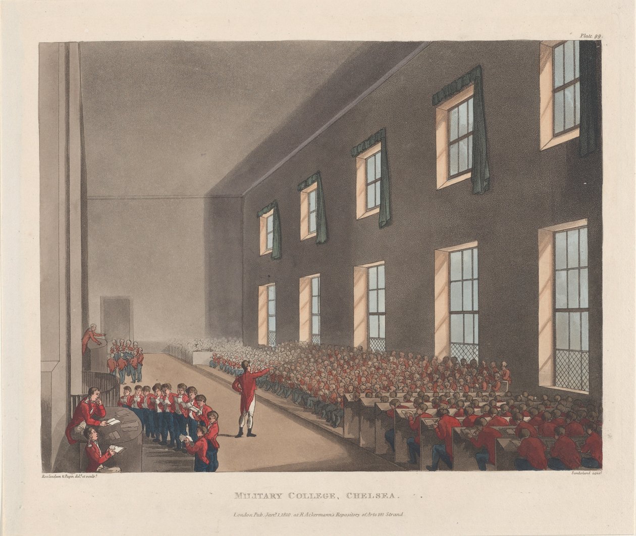 Military College, Chelsea, 1 stycznia 1810, 1 stycznia 1810. autorstwa J. Bluck