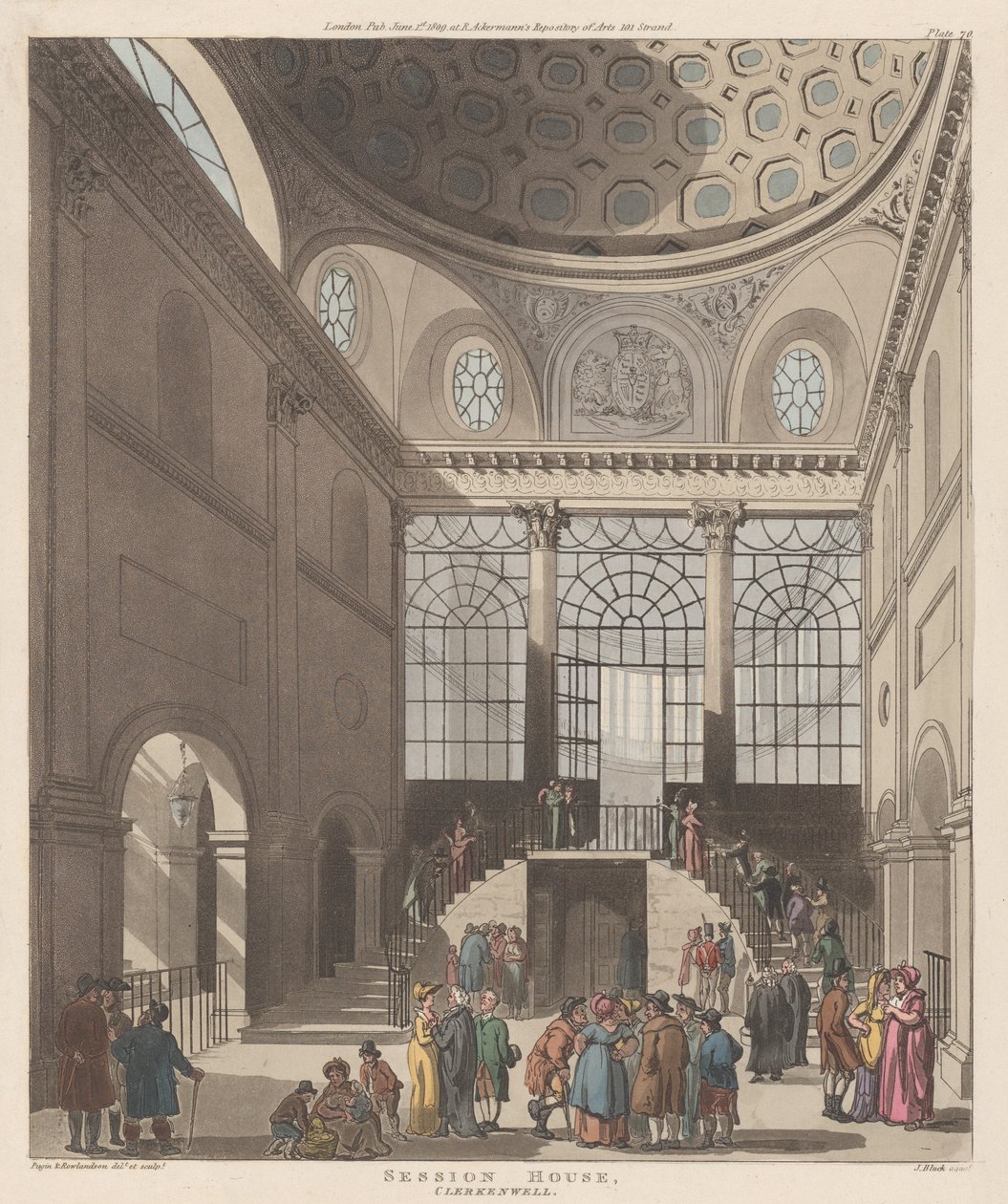 Session House, Clerkenwell, 1 czerwca 1809., 1 czerwca 1809. autorstwa J. Bluck